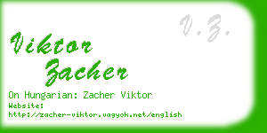 viktor zacher business card